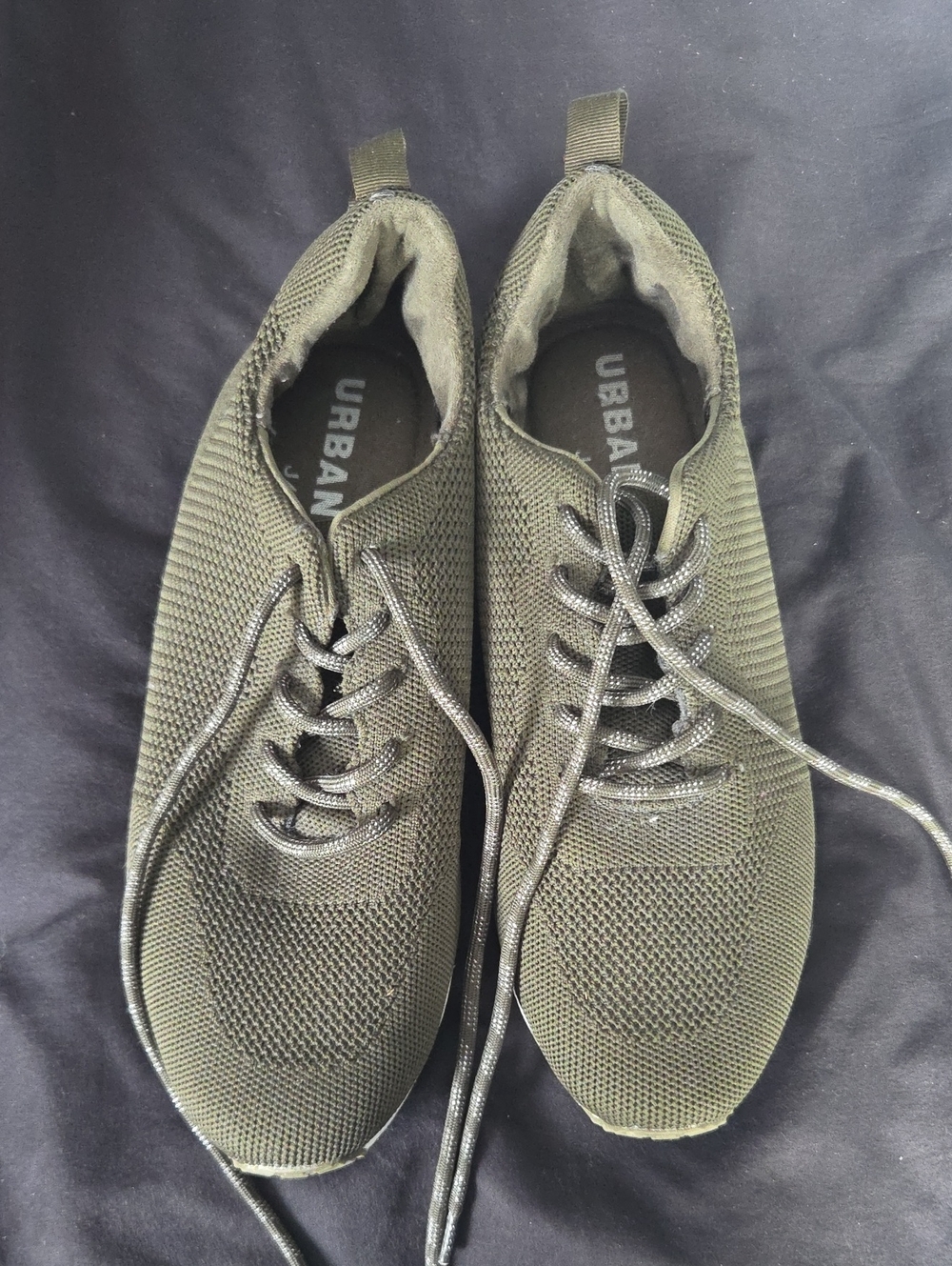 Urban Outfitters Olive Knit Lace-Up Women's Sneakers